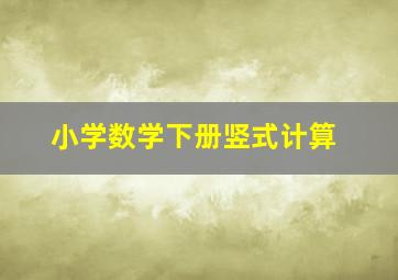 小学数学下册竖式计算