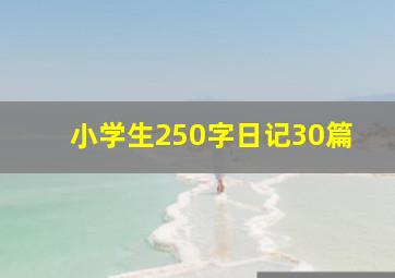 小学生250字日记30篇