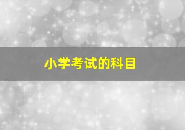 小学考试的科目