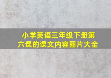 小学英语三年级下册第六课的课文内容图片大全