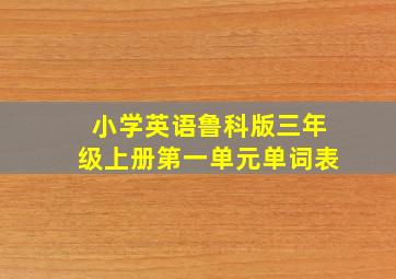 小学英语鲁科版三年级上册第一单元单词表