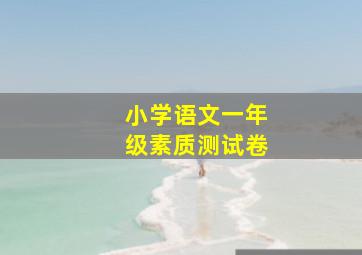 小学语文一年级素质测试卷