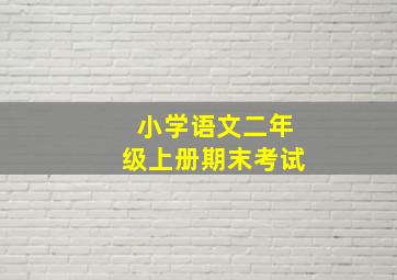 小学语文二年级上册期末考试