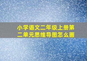 小学语文二年级上册第二单元思维导图怎么画