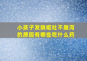 小孩子发烧呕吐不腹泻的原因有哪些吃什么药