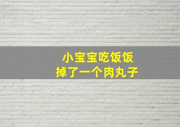 小宝宝吃饭饭掉了一个肉丸子