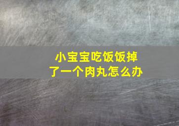 小宝宝吃饭饭掉了一个肉丸怎么办