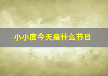 小小度今天是什么节日