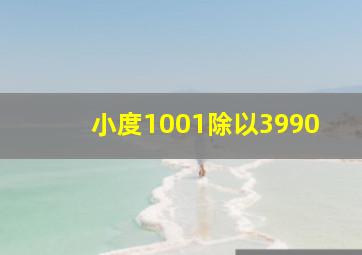 小度1001除以3990