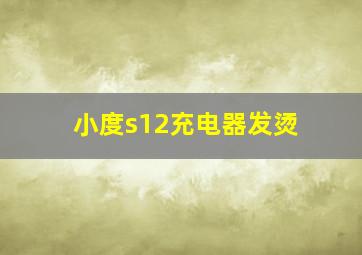 小度s12充电器发烫