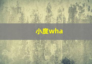 小度wha