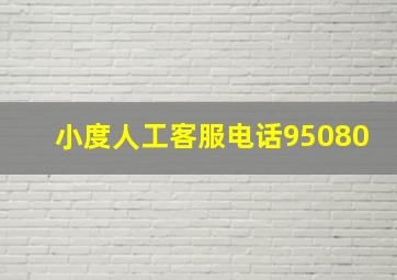 小度人工客服电话95080