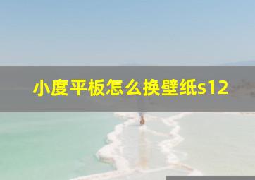 小度平板怎么换壁纸s12