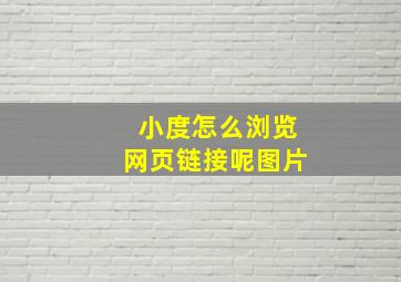 小度怎么浏览网页链接呢图片