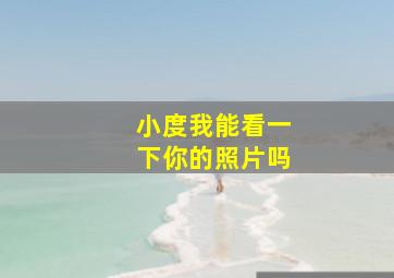 小度我能看一下你的照片吗