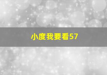 小度我要看57