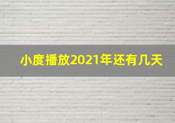 小度播放2021年还有几天