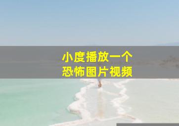 小度播放一个恐怖图片视频