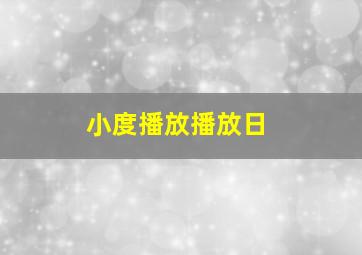 小度播放播放日