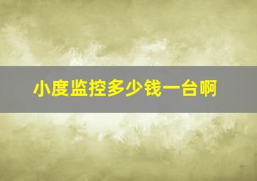 小度监控多少钱一台啊