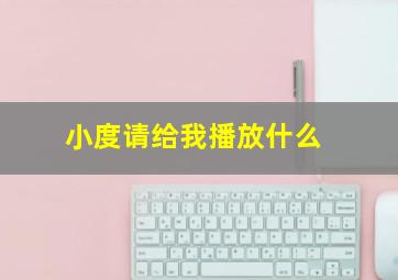 小度请给我播放什么