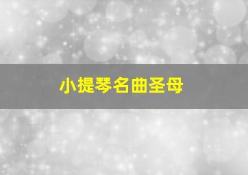 小提琴名曲圣母