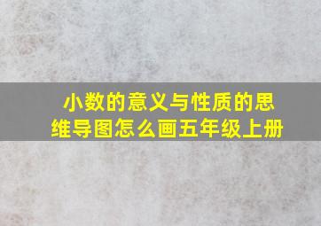 小数的意义与性质的思维导图怎么画五年级上册