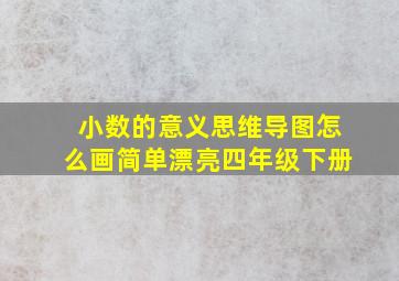 小数的意义思维导图怎么画简单漂亮四年级下册