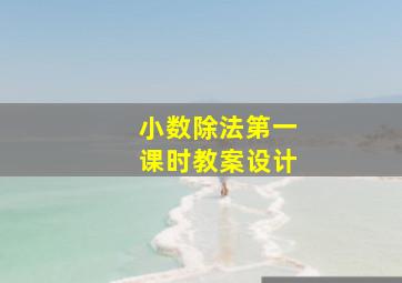 小数除法第一课时教案设计