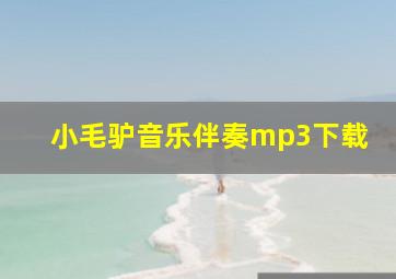 小毛驴音乐伴奏mp3下载