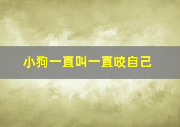 小狗一直叫一直咬自己