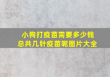 小狗打疫苗需要多少钱总共几针疫苗呢图片大全