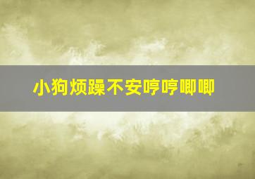 小狗烦躁不安哼哼唧唧