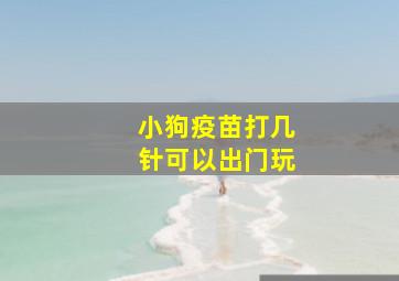 小狗疫苗打几针可以出门玩