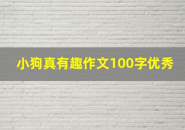 小狗真有趣作文100字优秀