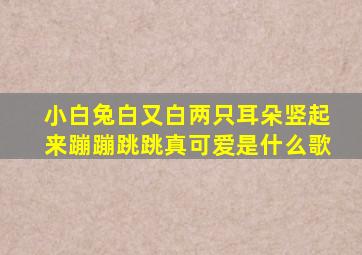 小白兔白又白两只耳朵竖起来蹦蹦跳跳真可爱是什么歌