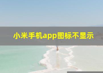 小米手机app图标不显示