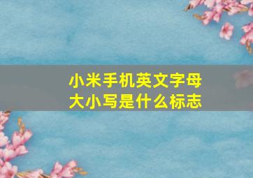 小米手机英文字母大小写是什么标志