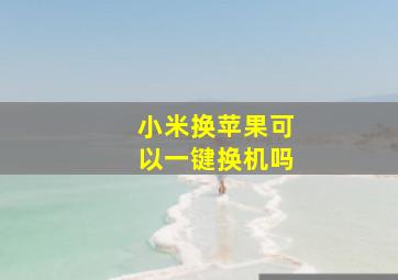 小米换苹果可以一键换机吗