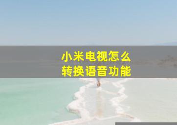 小米电视怎么转换语音功能