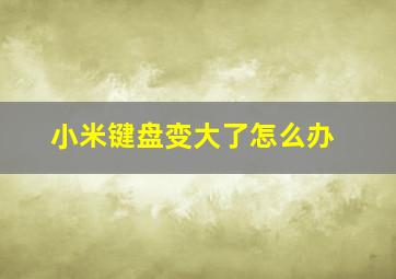 小米键盘变大了怎么办