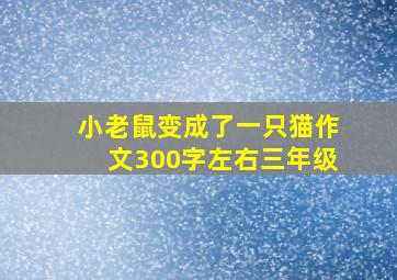 小老鼠变成了一只猫作文300字左右三年级