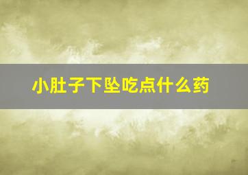 小肚子下坠吃点什么药