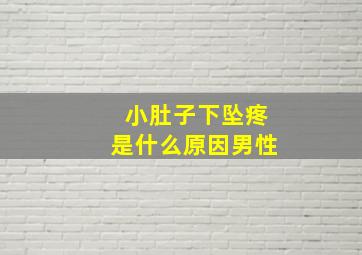 小肚子下坠疼是什么原因男性