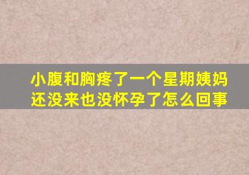 小腹和胸疼了一个星期姨妈还没来也没怀孕了怎么回事