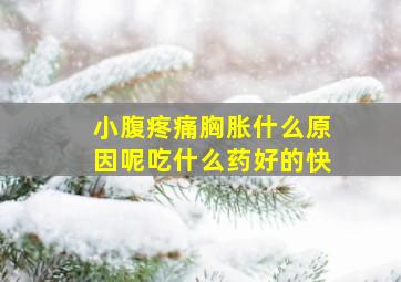 小腹疼痛胸胀什么原因呢吃什么药好的快