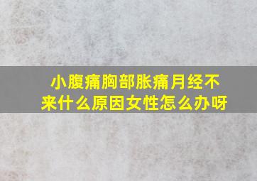 小腹痛胸部胀痛月经不来什么原因女性怎么办呀