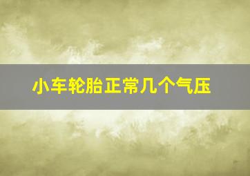 小车轮胎正常几个气压