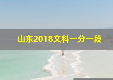 山东2018文科一分一段