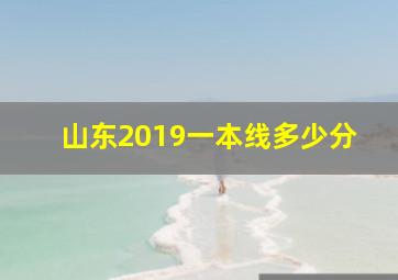 山东2019一本线多少分